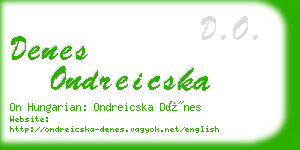 denes ondreicska business card